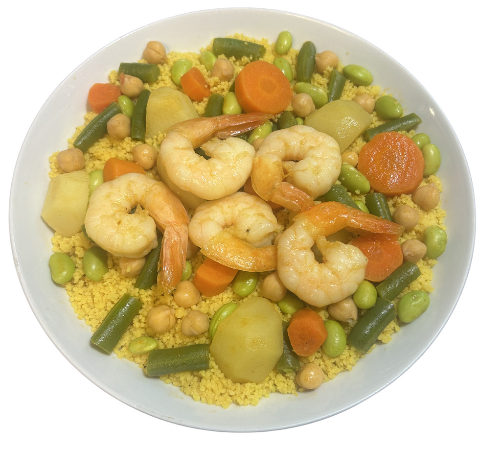 Couscous aux crevettes et légumes